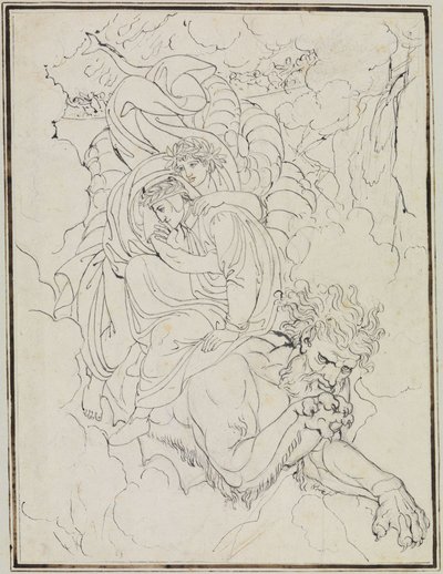 Dante and Virgil on the Back of Geryon (Dante Inferno, Canto 17, V 94) by Joseph Anton Koch