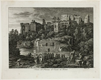 Ruins of the Palace of the Caesars in Rome, plate eight from 