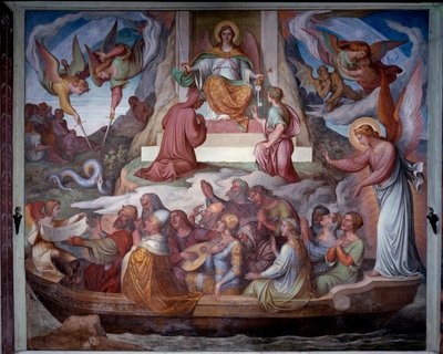The Boat of Souls and the Entrance of Dante and Virgil in the Mountain of Purgatory by Joseph Anton Koch
