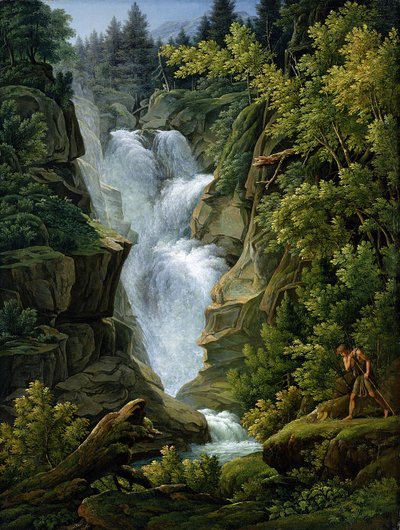 Waterfall in the Bern Highlands, 1796 by Joseph Anton Koch
