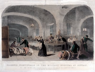 Florence Nightingale in the Military Hospital at Scutari during the Crimean War, 1856 by Joseph Austin Benwell