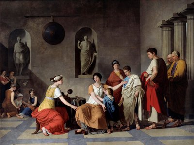 Ancient Rome: Cornelia by Joseph Benoît Suvée