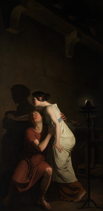 The Invention of the Art of Drawing by Joseph Benoît Suvée