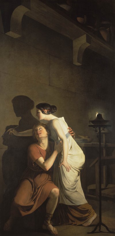 Dibutades, or the Origin of Drawing by Joseph Benoît Suvée