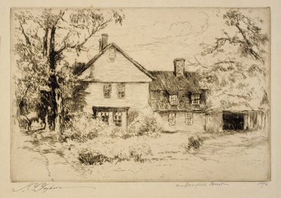 On Deerfield Street (Old House at Deerfield) by Joseph C. Claghorn