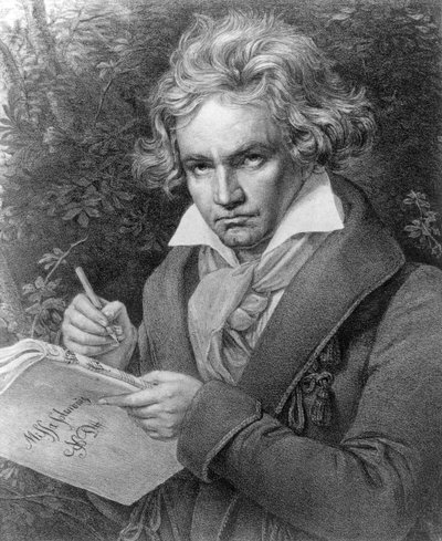 Ludwig van Beethoven Composing His 