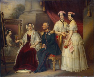 Family Portrait of Joseph, Duke of Saxe-Altenburg. by Joseph Carl Stieler