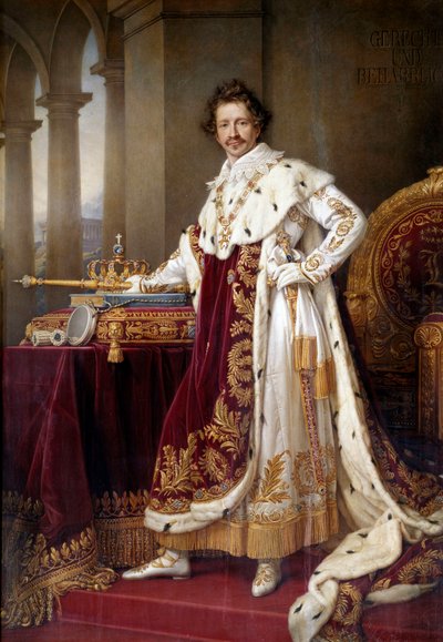 Portrait of Ludwig I of Bavaria in Coronation Dresses by Joseph Carl Stieler