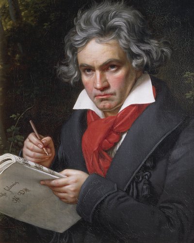 Portrait of Ludwig van Beethoven, Composing the Missa Solemnis by Joseph Carl Stieler