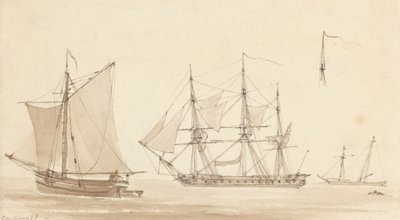 Schooner, Corvette and Fishing Smack by Joseph Cartwright