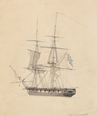 Single Hermaphrodite Brig, Stern Forward by Joseph Cartwright