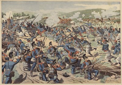 Battle of Wissembourg, Franco-Prussian War, 4 August 1870 by Joseph Charles (after) Beuzon