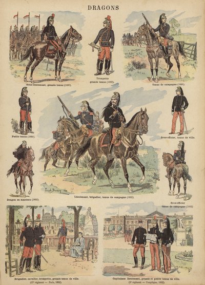 Dragoons of the French Army by Joseph Charles (after) Beuzon