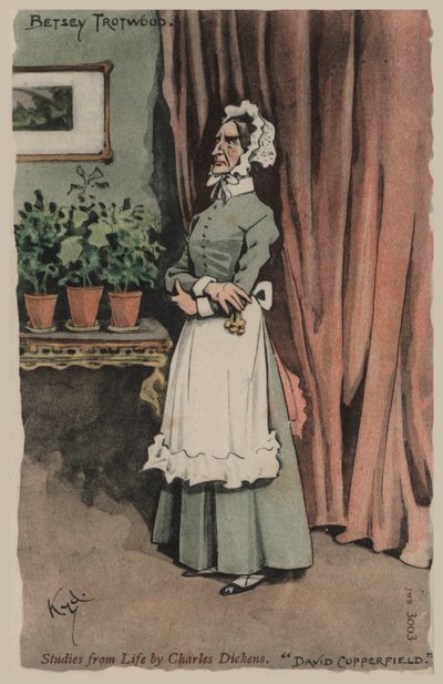 Betsey Trotwood, David Copperfield by Joseph Clayton  Clarke