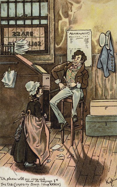 Scene from The Old Curiosity Shop by Joseph Clayton (1856 1937) (after) Clarke