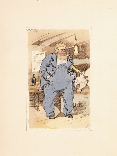 Captain Jack Bunsby, from Dombey and Son (1848) by Joseph Clayton  Clarke
