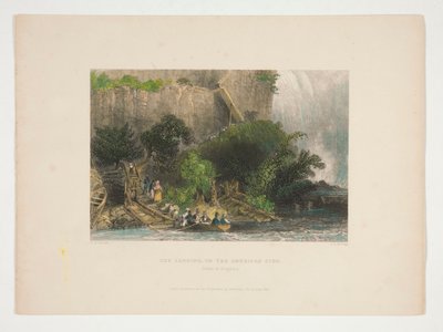 The Landing, on the American Side (Falls of Niagara), illustration for Nathaniel Parker Willis by Joseph Clayton Bentley