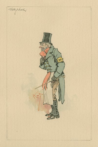Trotty Veck - The Chimes, c.1920s by Joseph Clayton Clarke