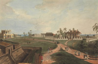 Government House & Council House, Fort Marlborough, Benkulen, Sumatra, 1799 by Joseph Constantine Stadler