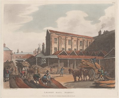 Leaden Hall Market, January 1, 1809 by Joseph Constantine Stadler