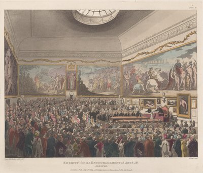 Society for the Encouragement of Arts etc., Adelphi, July 1, 1809 by Joseph Constantine Stadler
