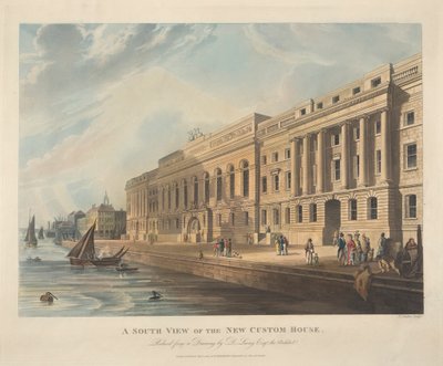 South View of the New Custom House by Joseph Constantine Stadler