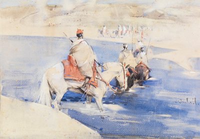 An Arab Raid by Joseph Crawhall