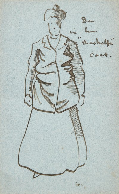 Auntie Bee In her Rashelfe Coat by Joseph Crawhall