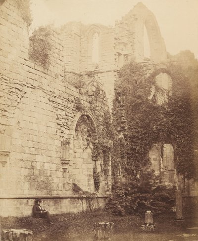 Fountains Abbey. Interior of Chapter House by Joseph Cundall