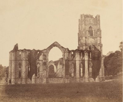 Fountains Abbey. The Chapel of the Nine Altars, Exterior, 1850s by Joseph Cundall