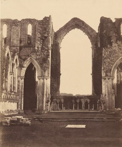 Fountains Abbey. The Chapel of the Nine Altars, Interior by Joseph Cundall