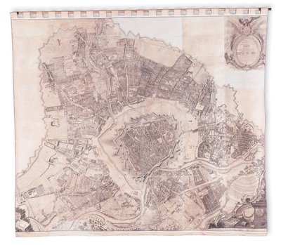 Vienna Wall Map, 1776 or 77 by Joseph Daniel Huber