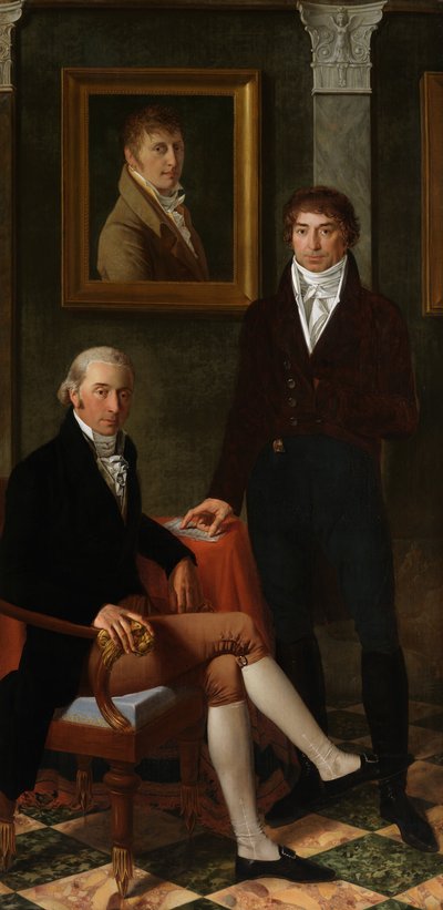 Friendship Portrait of the Artists François Wynckelman, François van der Donckt and Joseph Odevaere by Joseph Denis Odevaere