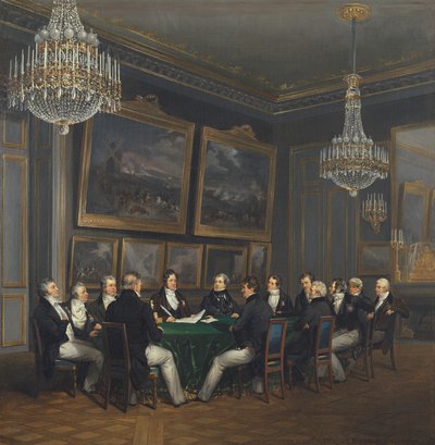 Louis Philippe Duke of Orleans, Signing the Proclamation of the Lieutenant Generalship of the Realm, 31st July 1830 by Joseph Desire Court
