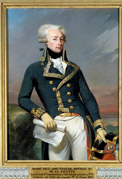 Portrait of Gilbert du Motier, Marquis de Lafayette by Joseph Desire Court