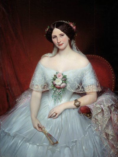 Portrait of Madame Pouchet, wife of the doctor Archimede Pouchet by Joseph Desire Court