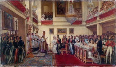 The marriage of King Leopold I to the Princess of Orleans, between 1833 and 1837 by Joseph Desire Court