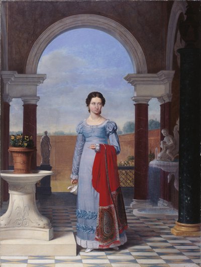 Portrait of Mrs. Colette Versavel, wife of the Physician Isaac Joseph De Meyer by Joseph Ducq