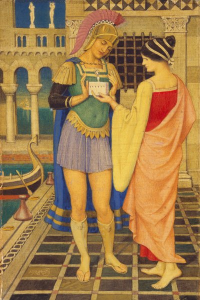 A Roman Gladiator and His Lady by Joseph Edward Southall