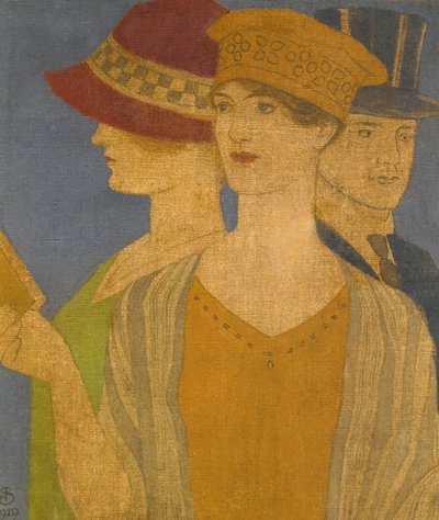 Visitors of an exhibition by Joseph Edward Southall
