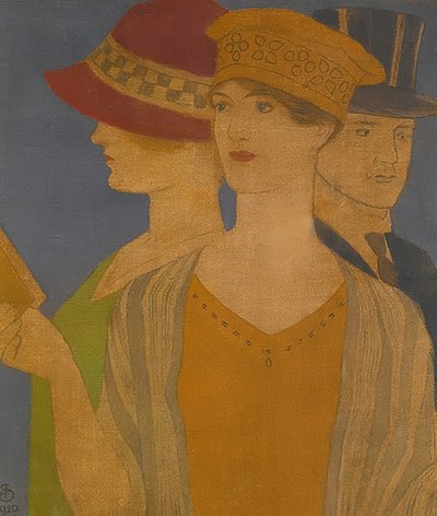 Visitors to an Exhibition by Joseph Edward Southall