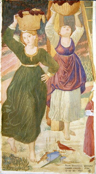 Detail from the Drunkenness of Noah, after Benozzo Gozzoli (detail) by Joseph Edward Southall