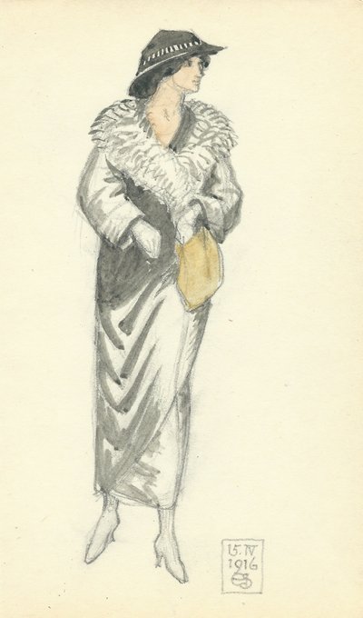 Fashionable Lady, 15.IV.1916, 1916 by Joseph Edward Southall