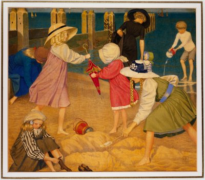 On the Beach, Southwold by Joseph Edward Southall