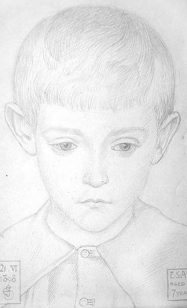 Portrait of a Young Boy (ESA aged 7 years) by Joseph Edward Southall