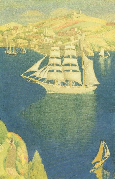 The White Barque at Fowey by Joseph Edward Southall