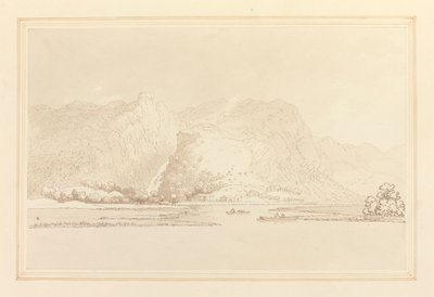 Lodore Cottage rocks & fall by Joseph Farington