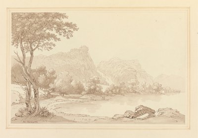 Lodore Rocks Falls Cottage Distant by Joseph Farington