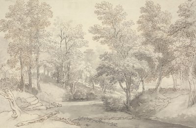 Stepping Stones on the River Duddon, Lake District by Joseph Farington