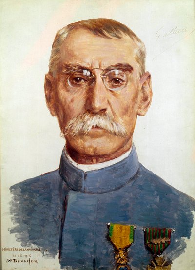 First World War (1914-1918): Portrait of Marshal Joseph Simon Gallieni (1849-1916) by Joseph Felix Bouchor